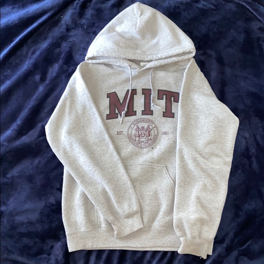 grey - MIT college hoodie